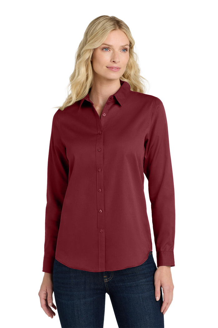 Port Authority Women's Long Sleeve SuperPro Shirt