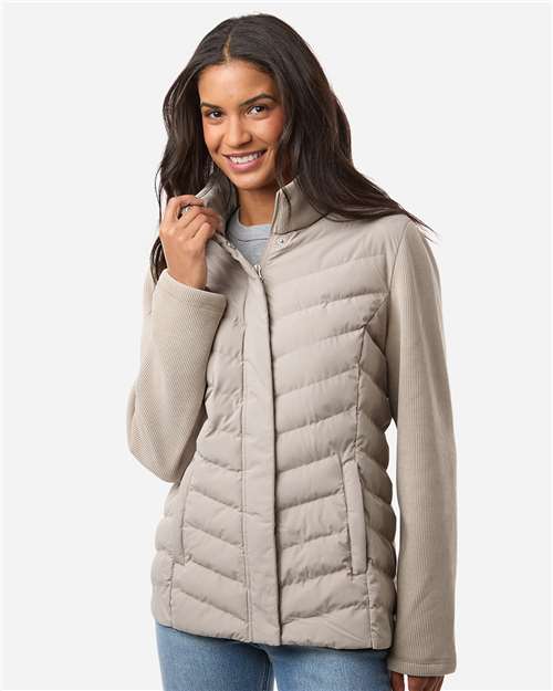 Weatherproof Women's Mixed Media Chevron Jacket