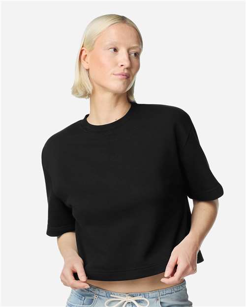 American Apparel Women's French Terry Mid-Length Boxy Top