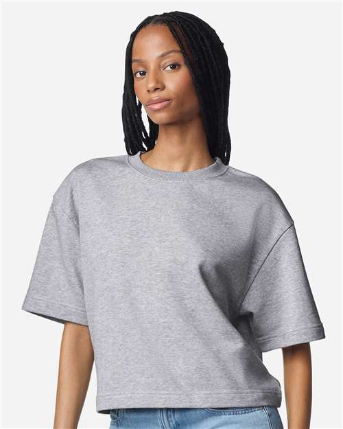 American Apparel Women's French Terry Mid-Length Boxy Top